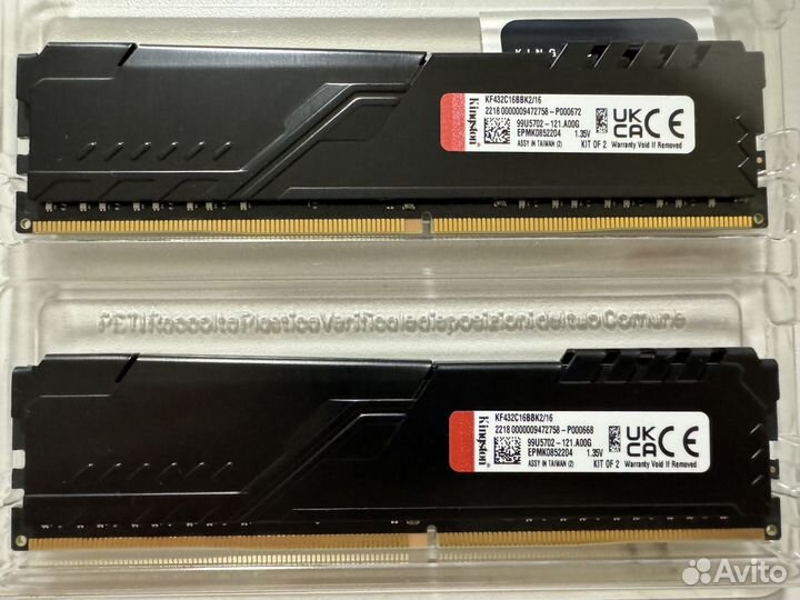 Оперативная память Kingston fury ddr4 16gb 3200