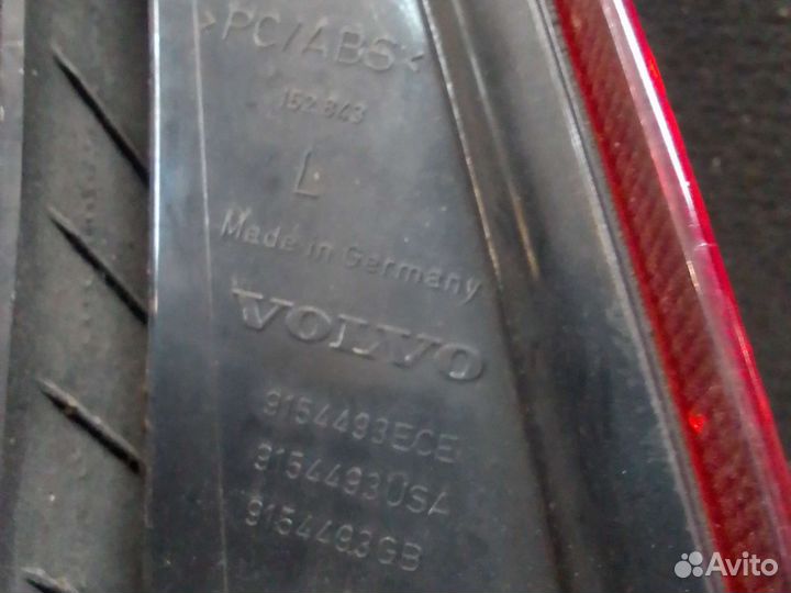Фонарь правый задний volvo s40