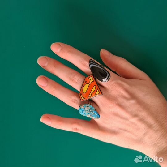 Кольца с камнями. Серьги с агатом. Бижутерия