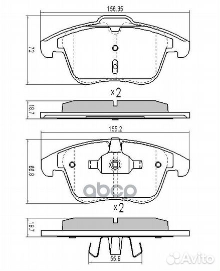 Колодки тормозные передние ford mondeo 07/S MA