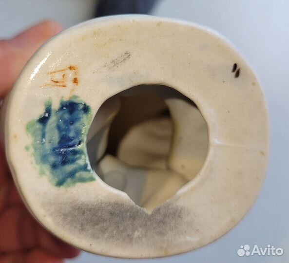 Статуэтка курочка. Гжель 50-е гг