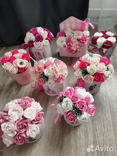 Букет из мыльных роз