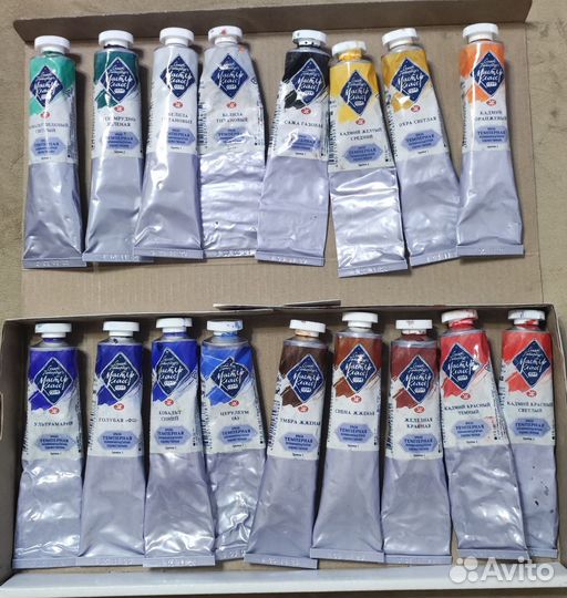 Темперные краски-17шт