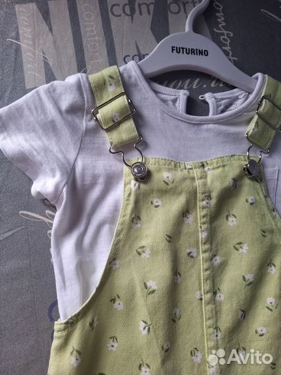 Вещи на девочку 86 92 сарафан джинсовый