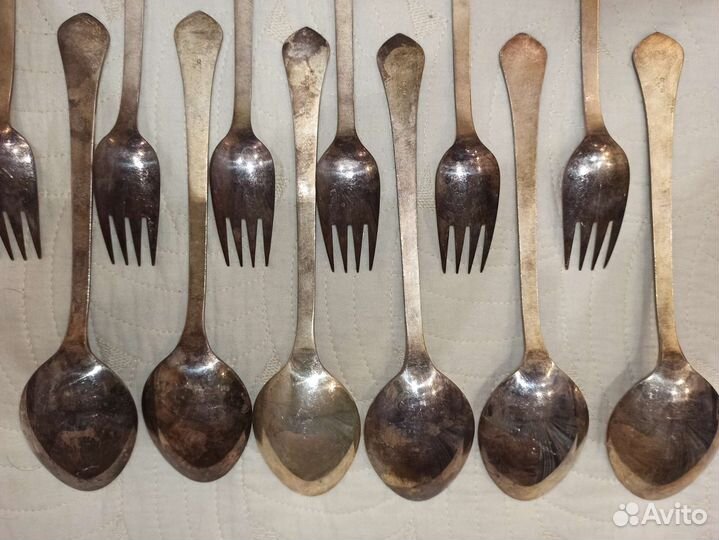 Столовый набор Новый Серебрение, мельхиор СССР