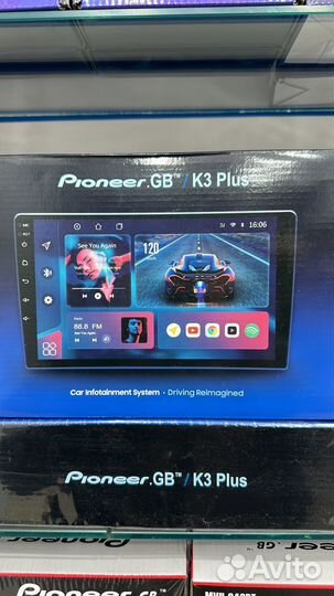 Автомагнитола Pioneer.GB K3 Plus 2*32G 10 дюймов