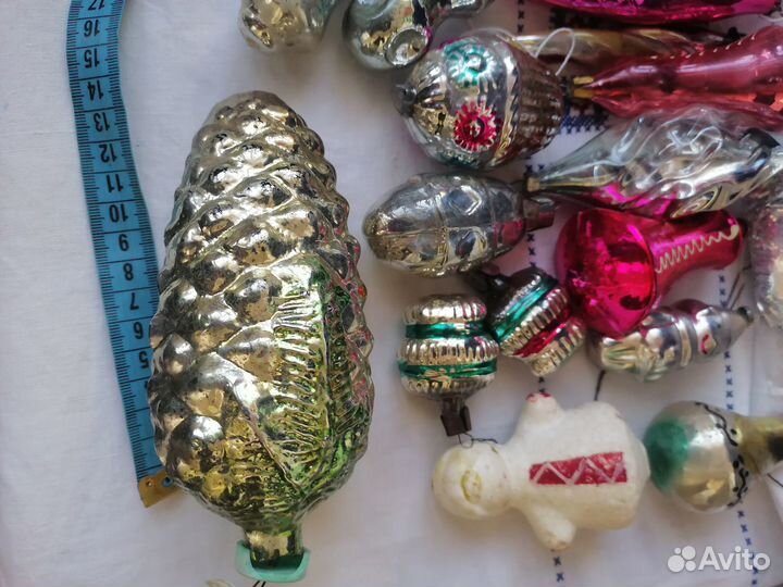Елочные игрушки стекло СССР