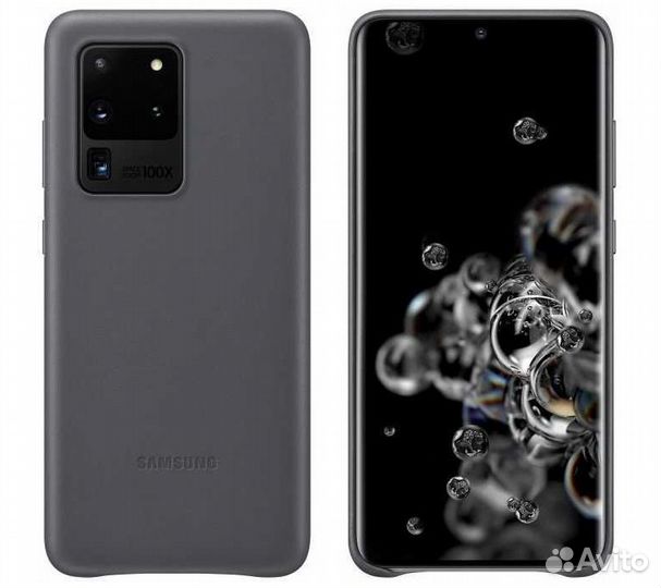 Оригинал Кожа Leather Cover для Samsung S20 Ultra