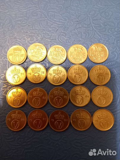 Монеты Швеции, Норвегии, Финляндии по годам