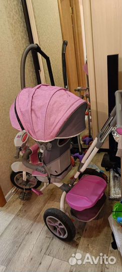 Велосипед коляска с ручкой бу