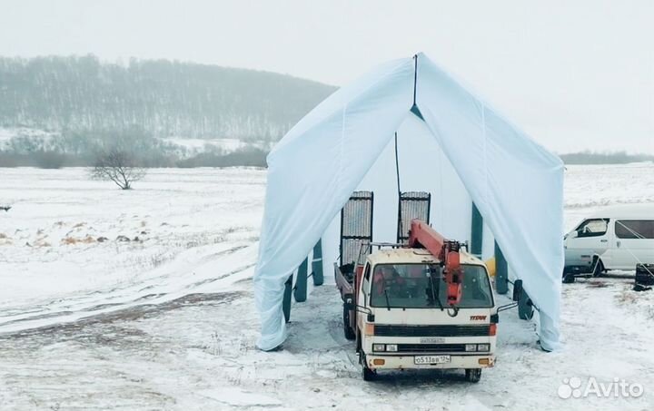 Быстровозводимый ангар палатка 9х6х7