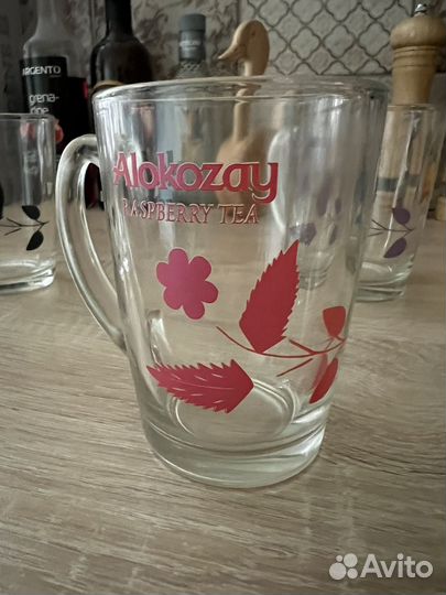 Кружка стеклянная для горячих напитков