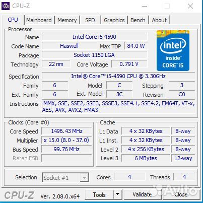 Компьютер на I5-4590