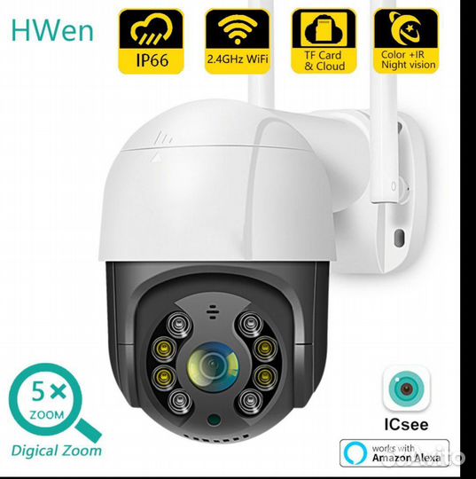 Уличная поворотная камера видеонаблюдения IP Wi-Fi