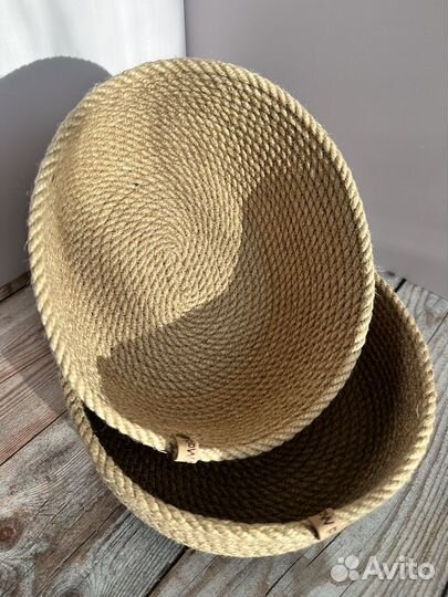 Корзины из джута интерьерные 2 шт