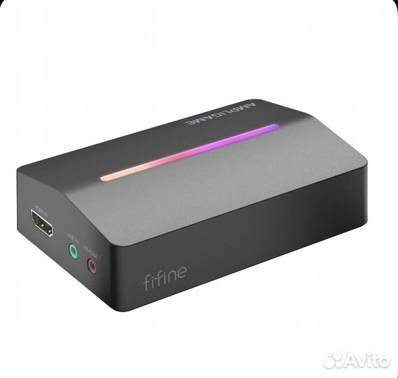 Карта видеозахвата Fifine V3 RGB (Black)