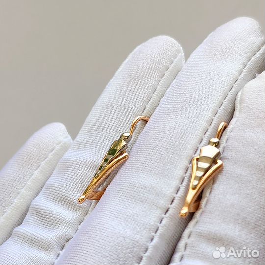Золотые серьги СССР 583 пробы 2,48