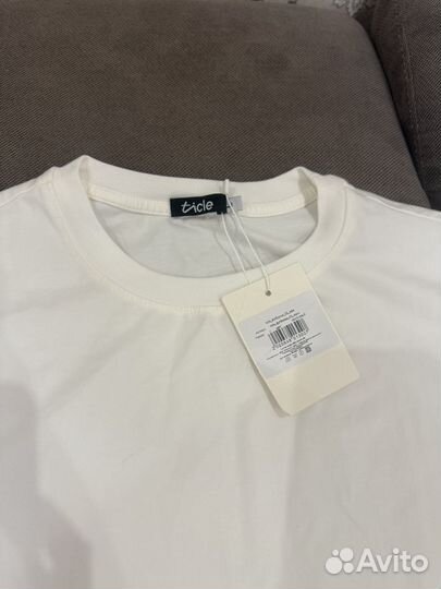 Футболка молочная оверсайз