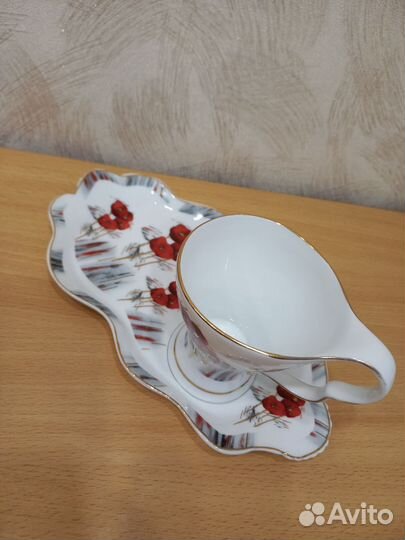 Чашка с блюдцем фарфор