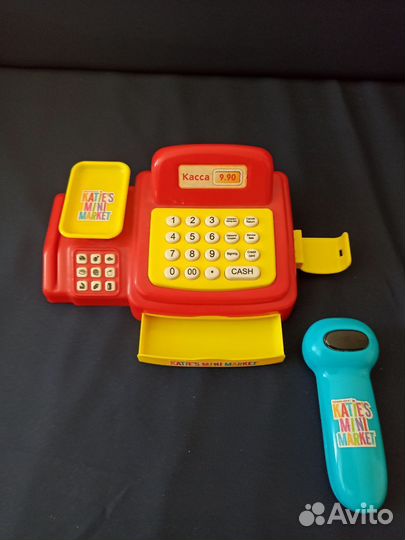 Игрушечная касса для игры в магазин с звуком