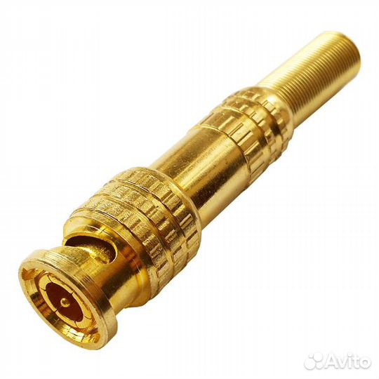 Коннектор разъем TS BNC gold штекер под винт
