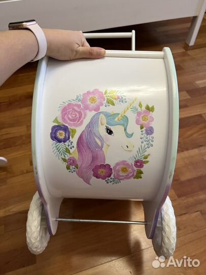 Коляска для кукол и кроватка набор