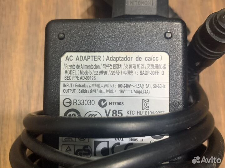 Блок питания samsung 19v 4.74a