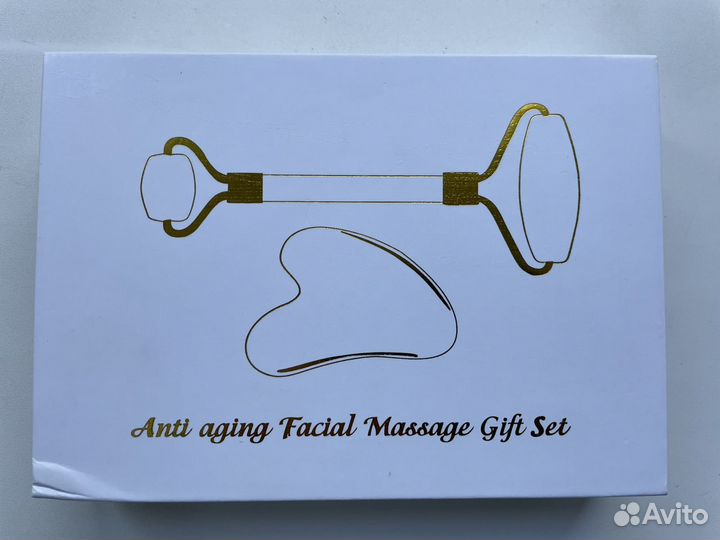 Массажный набор из настоящего розового кварца