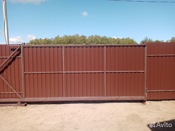 Откатные ворота под ключ с установкой