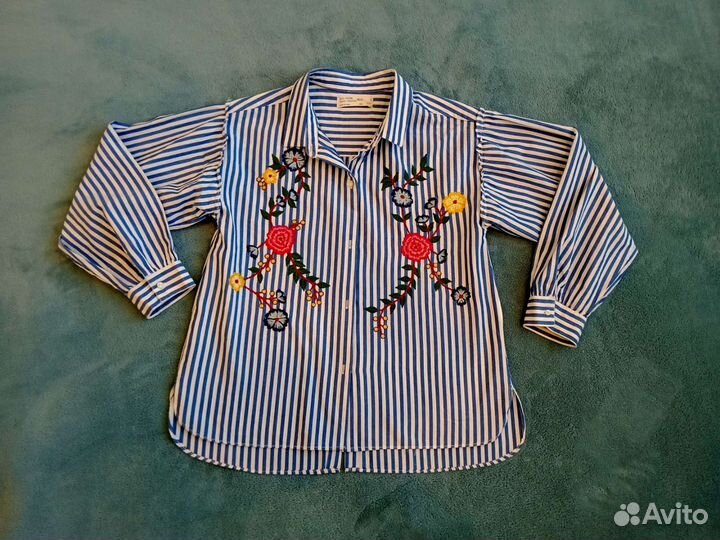 Рубашка zara для девочки 134 р