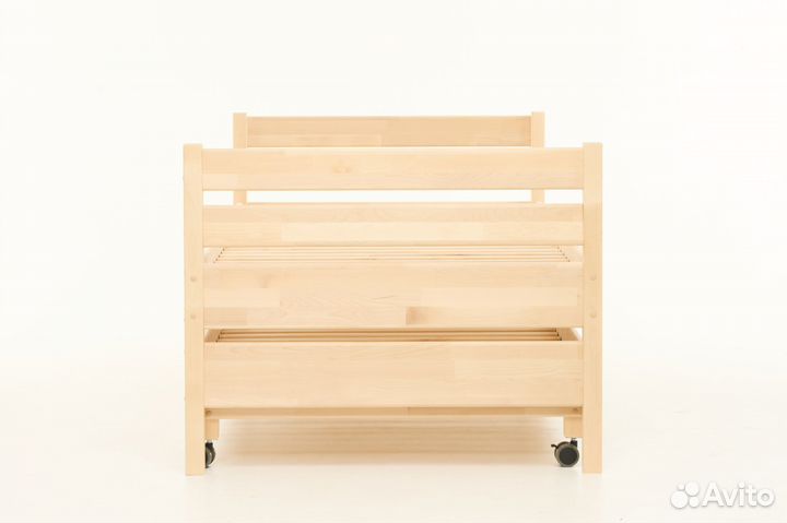 Кровать детская с выкатным спальным местом массив