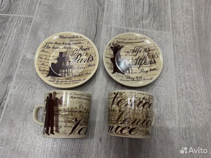 Кружки с блюдцами