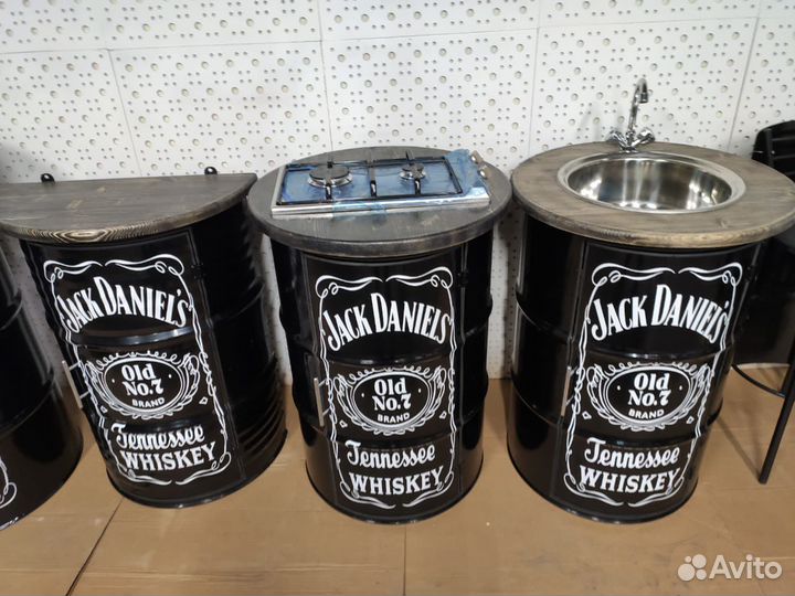 Варочная панель лофт/бочка мойка бар