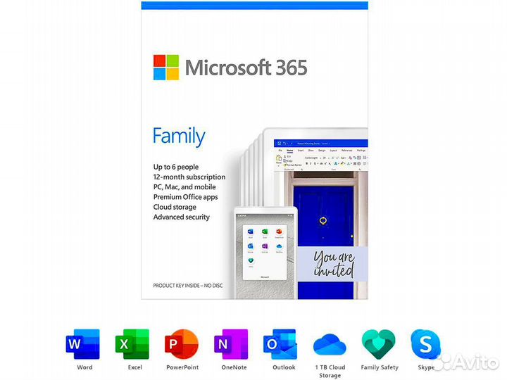 MS Office 365 Family Ключ годовая подписка