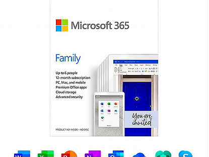 MS Office 365 Family Ключ годовая подписка