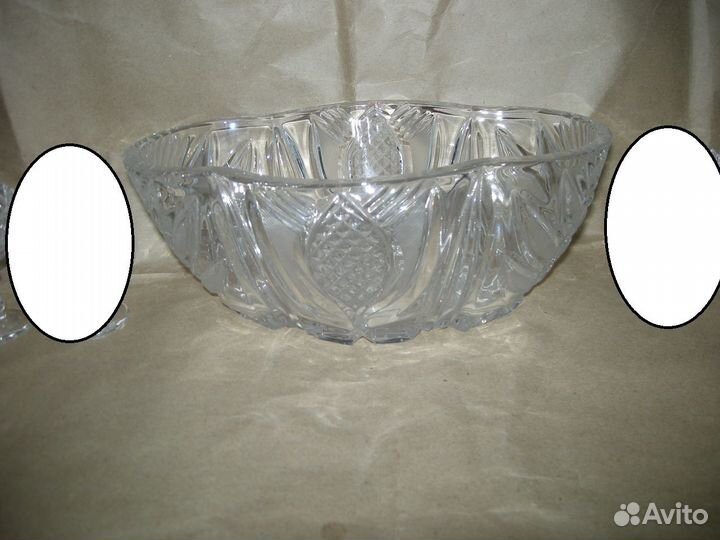 Рюмки СССР стеклянные хрустальные салатник