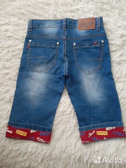 Бриджи джинсовые