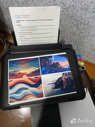 Цветной струйный мфу принтер с снпч