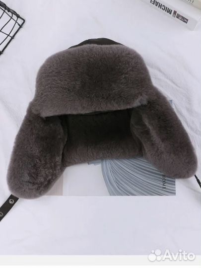 Шапка ушанка из кролика