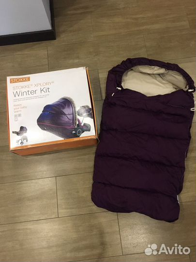 Зимний кит+пуховой конверт Stokke