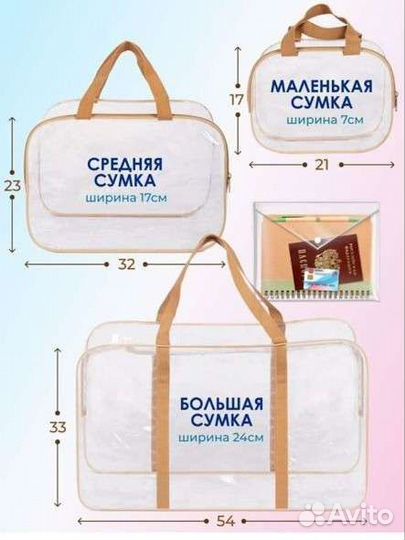 Набор сумок в роддом