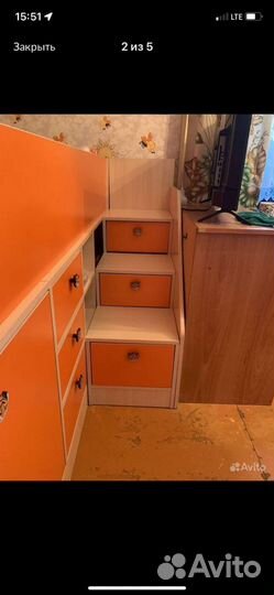 Детская кровать чердак