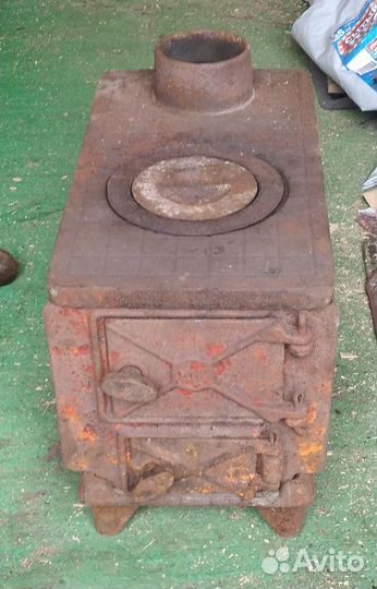 Печь буржуйка чугунная разборная СССР