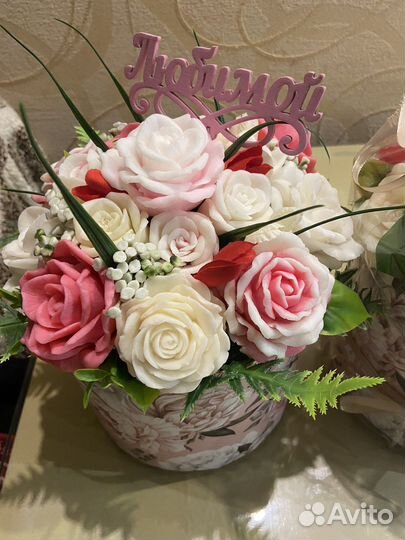 Букет из мыльных цветов