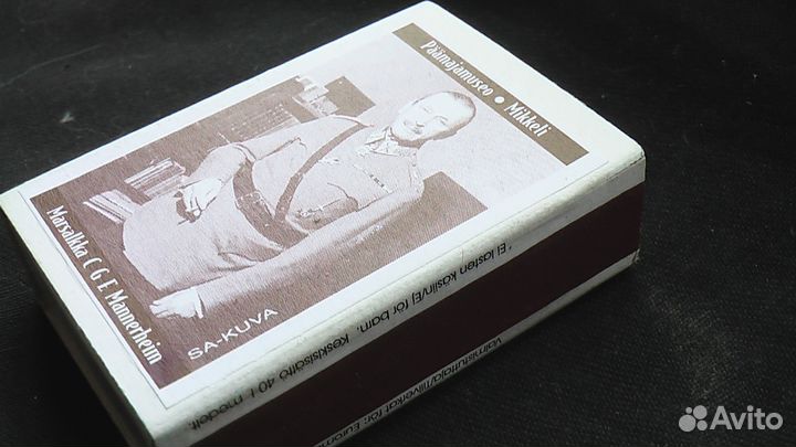 Спички финские этикетка с изображением Маннергейма