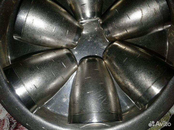 Набор стопок на подносе, мельхиор