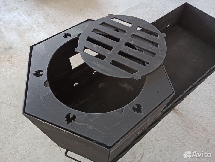 Мангал с печью под казан