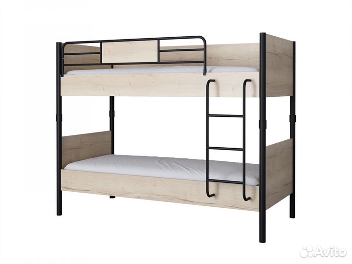 Двухъярусная металлическая кровать