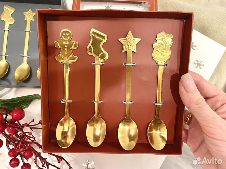 Чайные ложки на Новый год набор