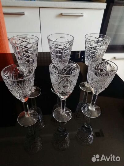 Хрустальные рюмки на ножке СССР